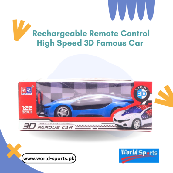 Rechargeable Remote Control High-Speed 3D Famous Car – Fast Racing RC Car with LED Lights, 360° Control