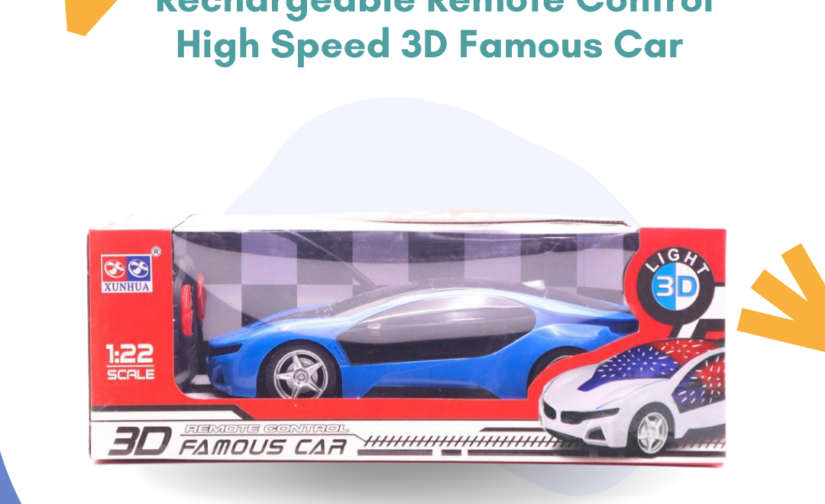 Rechargeable Remote Control High-Speed 3D Famous Car – Fast Racing RC Car with LED Lights, 360° Control