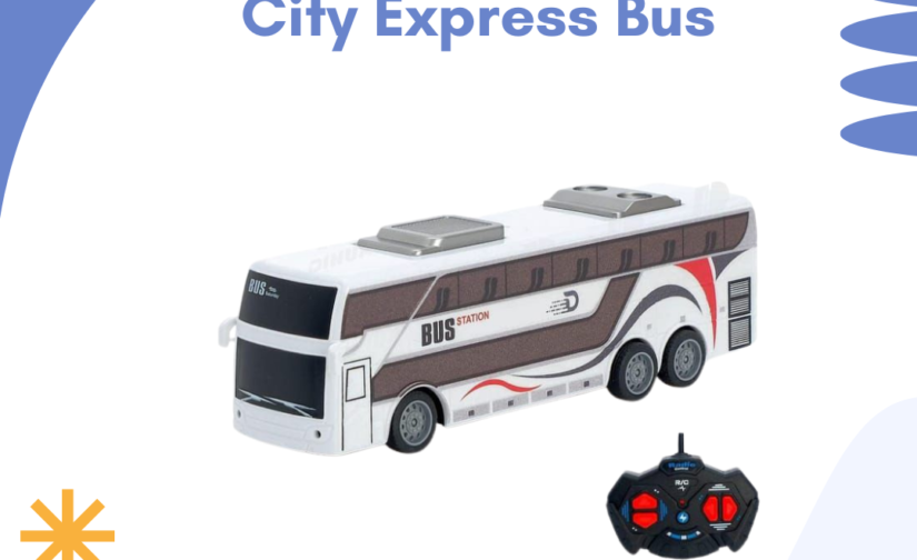 Remote Control City Express Bus – High-Speed RC Bus with Lights & Sounds for Kids