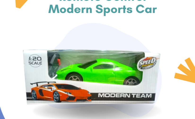 Remote Control Modern Sports Car – High-Speed RC Racing Car with LED Lights & Rechargeable Battery