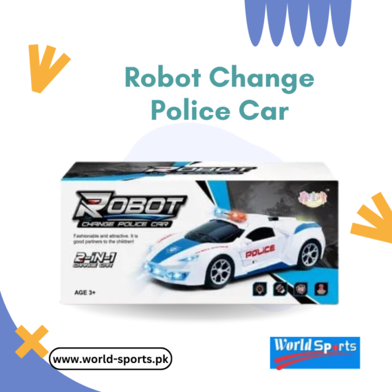 Robot Change Police Car – 2-in-1 Transforming Remote Control Police Car with Lights, Sounds & Robot Action