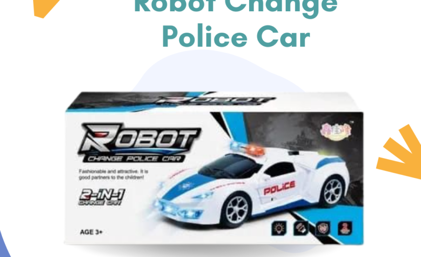 Robot Change Police Car – 2-in-1 Transforming Remote Control Police Car with Lights, Sounds & Robot Action