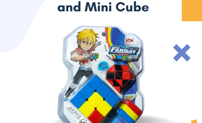 Rubic Cube 3x3 & Mini Cube Set – Classic Puzzle for Brain Training & Endless Fun