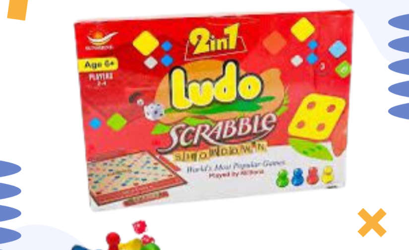 Scrabble & Ludo 2-in-1 Board Game – Classic Word & Strategy Fun for Family & Kids