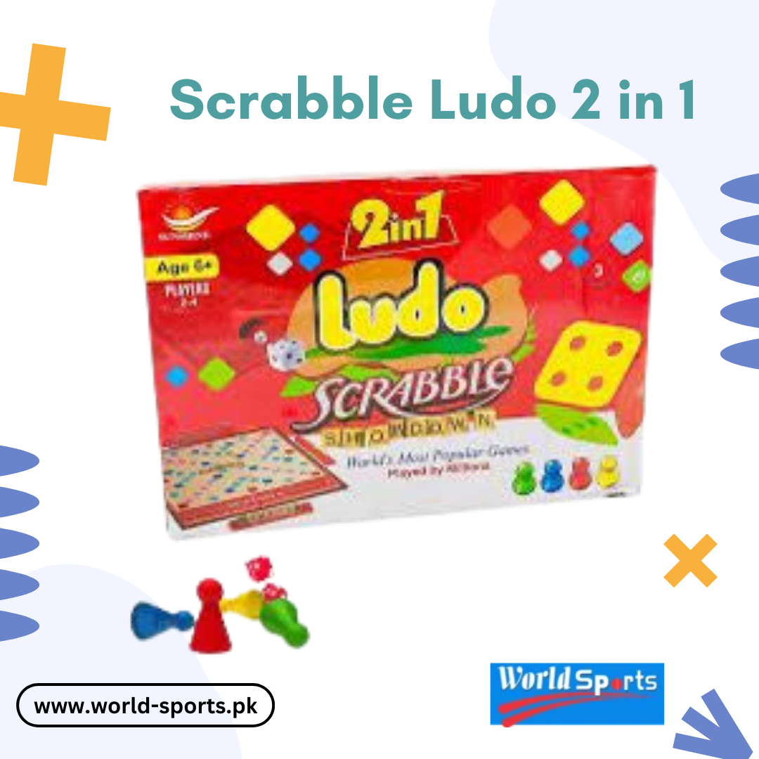 Scrabble & Ludo 2-in-1 Board Game – Classic Word & Strategy Fun for Family & Kids