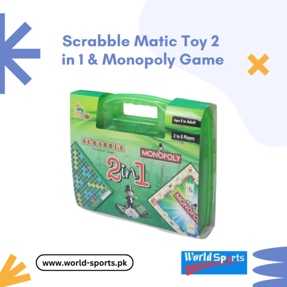 Scrabble Matic Toy 2-in-1 & Monopoly Board Game – Classic Word & Strategy Fun for Family & Friends
