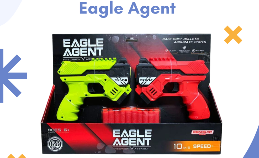 Set of 2 Pistols – Eagle Agent Toy Guns for Kids | Safe & Fun Action Play