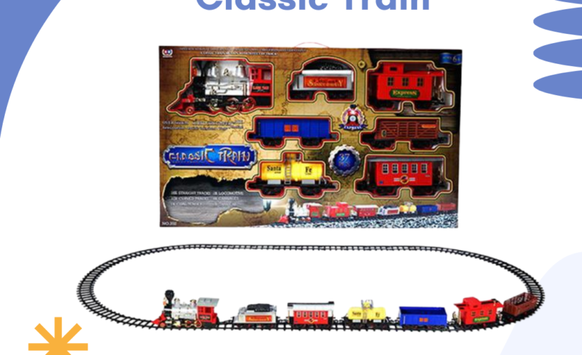 Set of 7 pcs Classic Train – Vintage Die-Cast Train Set for Kids & Collectors