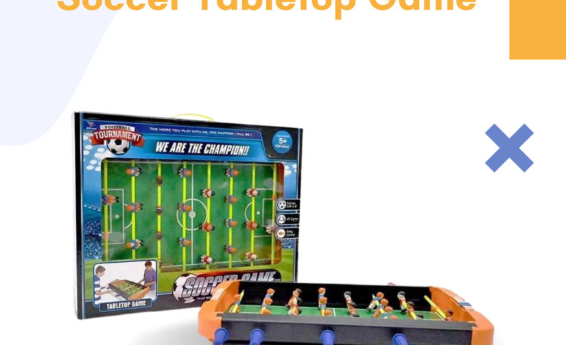 Soccer Tabletop Game – Mini Foosball Table for Kids & Adults, Portable Football Game for Indoor Fun