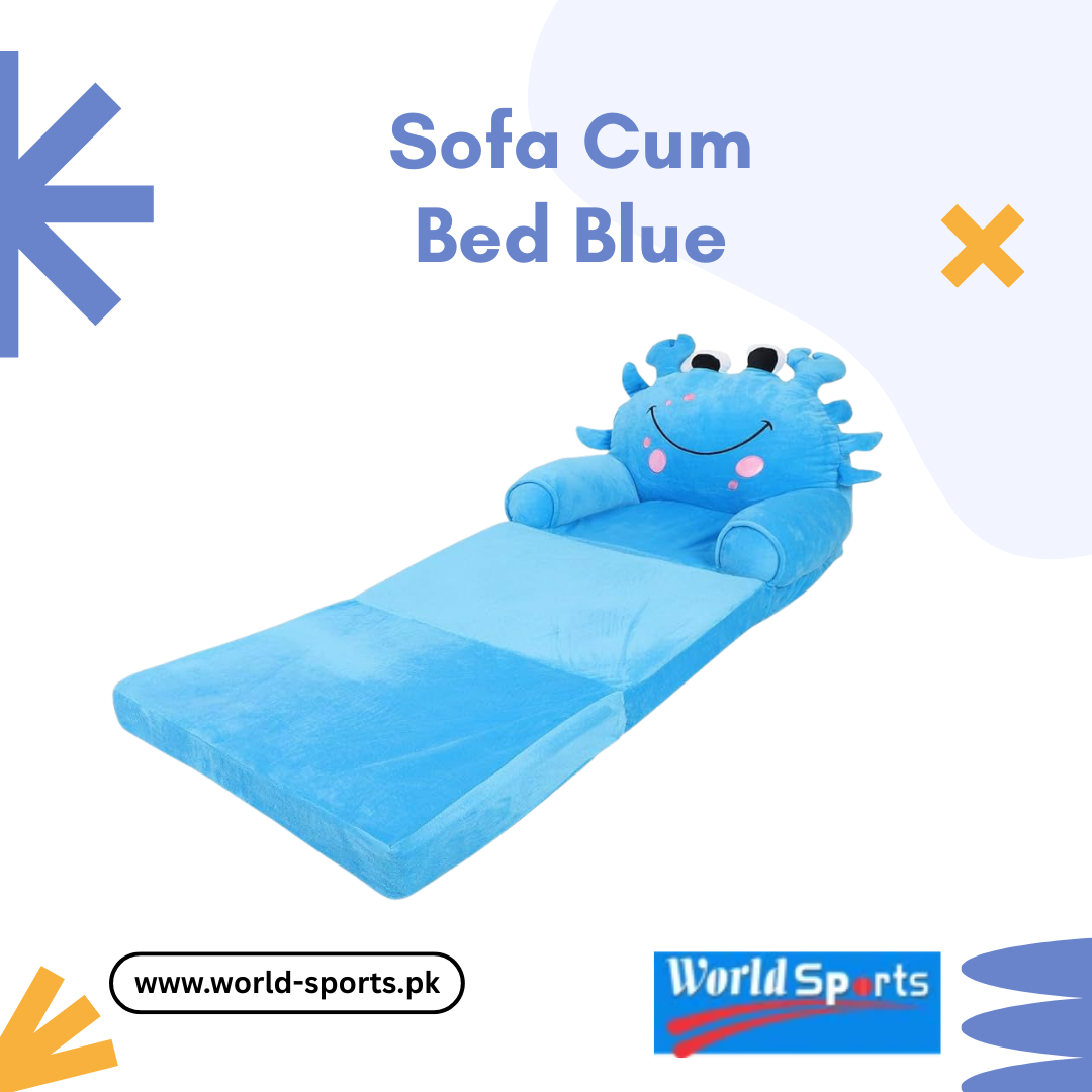 Sofa Cum Bed Blue – Convertible 2-in-1 Foldable Sofa Bed with Soft Cushioning & Modern Design