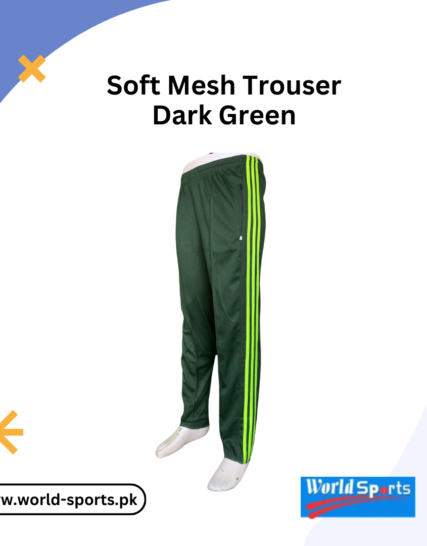 Soft Mesh Trouser - Dark Green | Lightweight & Breathable | Sports & Casual Wear