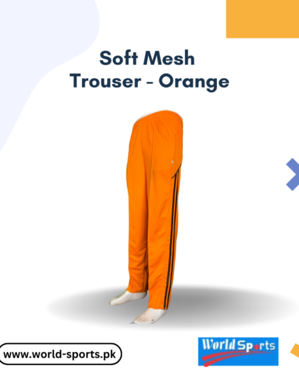 Soft Mesh Trouser - Orange | Lightweight & Breathable | Sports & Casual Wear