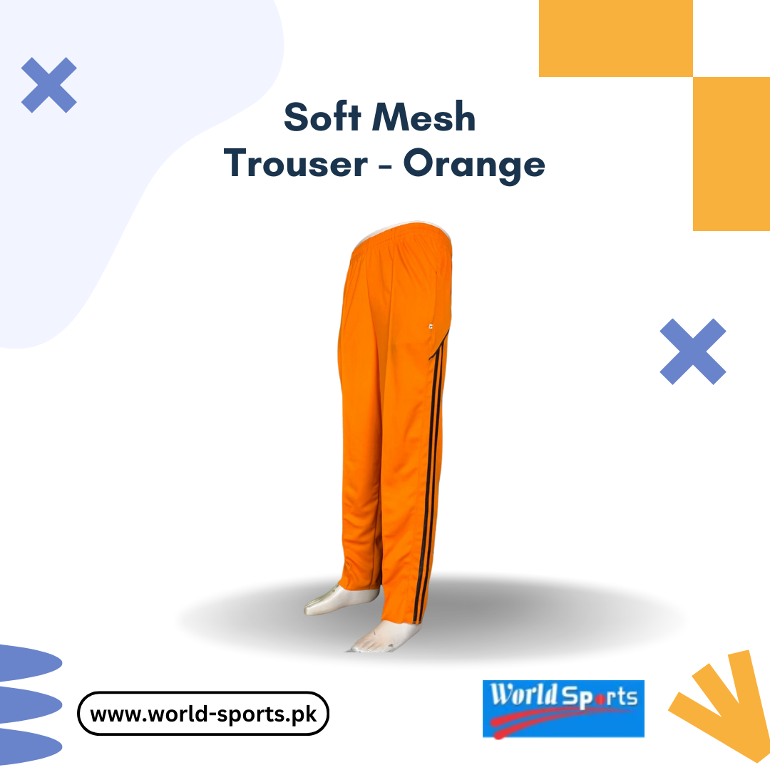 Soft Mesh Trouser - Orange | Lightweight & Breathable | Sports & Casual Wear