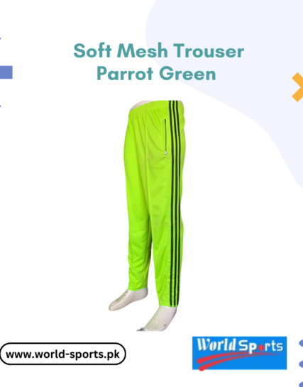 Soft Mesh Trouser - Parrot Green | Lightweight & Breathable | Casual & Sportswear