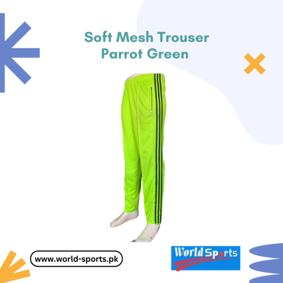 Soft Mesh Trouser - Parrot Green | Lightweight & Breathable | Casual & Sportswear