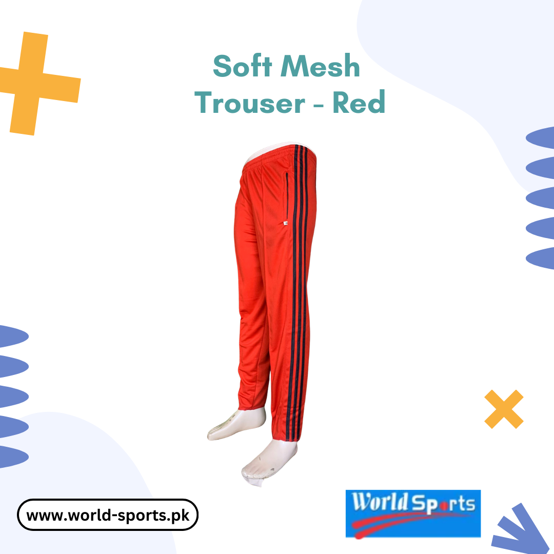 Soft Mesh Trouser - Red | Lightweight & Breathable | Casual & Sportswear