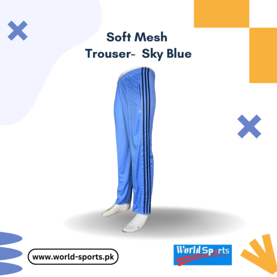 Soft Mesh Trouser - Sky Blue | Lightweight & Breathable | Casual & Activewear