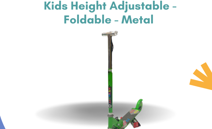 Spider-Man Scooty for Kids – Height Adjustable, Foldable, Sturdy Metal Frame – Superhero Adventure Ride