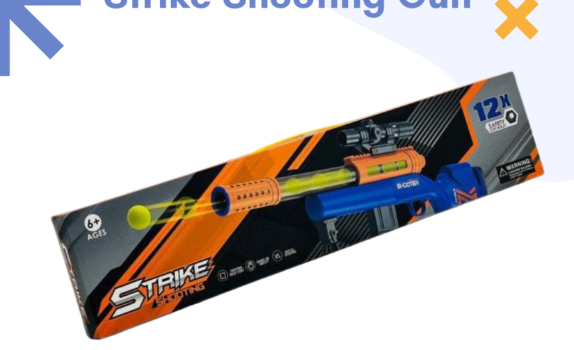 Strike Shooting Gun – Soft Bullet Blaster Toy Gun for Kids with Foam Darts & Target Practice