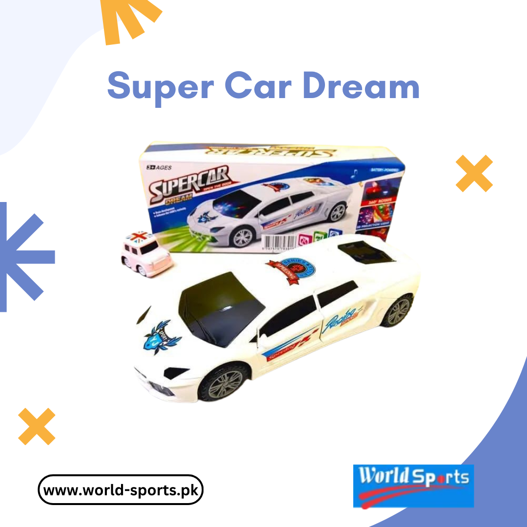 Super Car Dream – High-Speed Toy Car Set with Sleek Design, Lights & Pull-Back Action