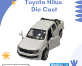Toyota Hilux Die-Cast Model Truck – 1:32 Scale, Metal Body, Pull-Back Action, Off-Road Pickup Replica