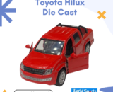 Toyota Hilux Die-Cast Model Truck – 1:32 Scale, Metal Body, Pull-Back Action, Off-Road Pickup Replica