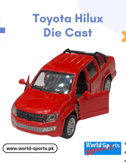 Toyota Hilux Die-Cast Model Truck – 1:32 Scale, Metal Body, Pull-Back Action, Off-Road Pickup Replica