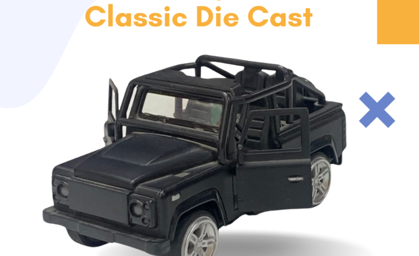 Wrangler Classic Die-Cast Model Jeep – 1:32 Scale, Metal Body, Pull-Back Action, Vintage Off-Road SUV