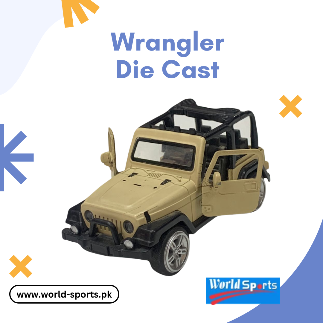 Wrangler Die-Cast Model Jeep – 1:32 Scale, Metal Body, Pull-Back Action, Off-Road SUV Replica