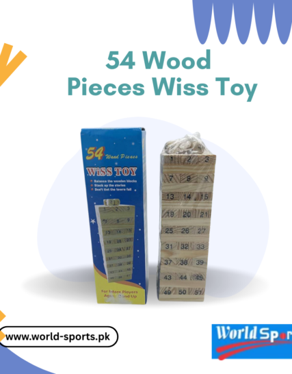 54 Wood Pieces Wiss Toy – Classic Stacking & Balancing Wooden Block Game for Kids & Family Fun