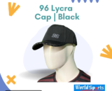 96 Lycra Cap | Black – Stretchable & Breathable Sports Cap for Men