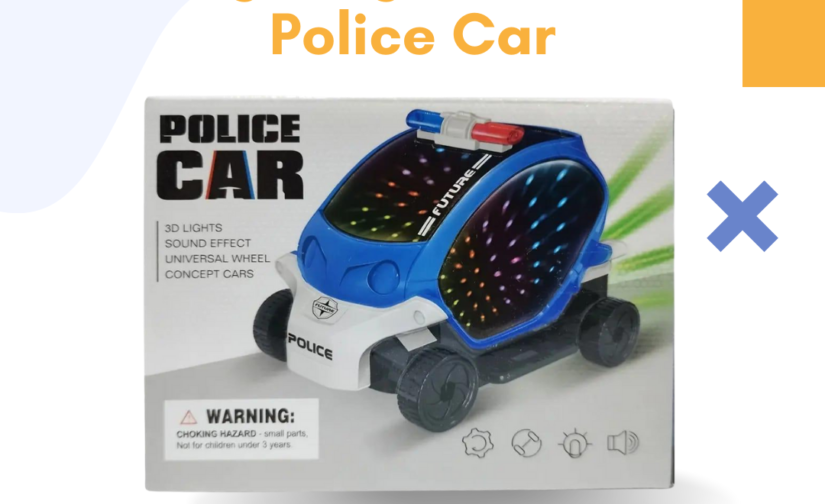 Lighting & Music Police Car | Interactive Sound & Flashing Lights Toy Vehicle