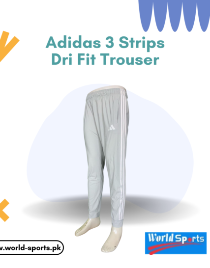 Adidas 3 Stripes Dri-Fit Trouser | Premium Moisture-Wicking Training & Sports Pants