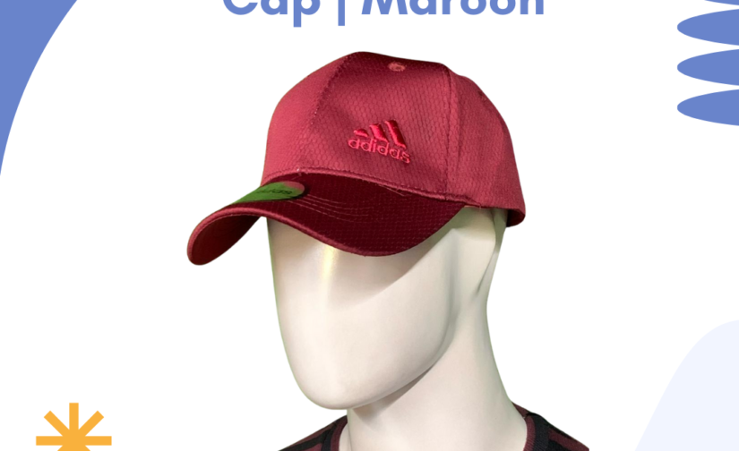 Adidas Lycra Cap | Maroon – Breathable & Stretchable Sports Cap for Men
