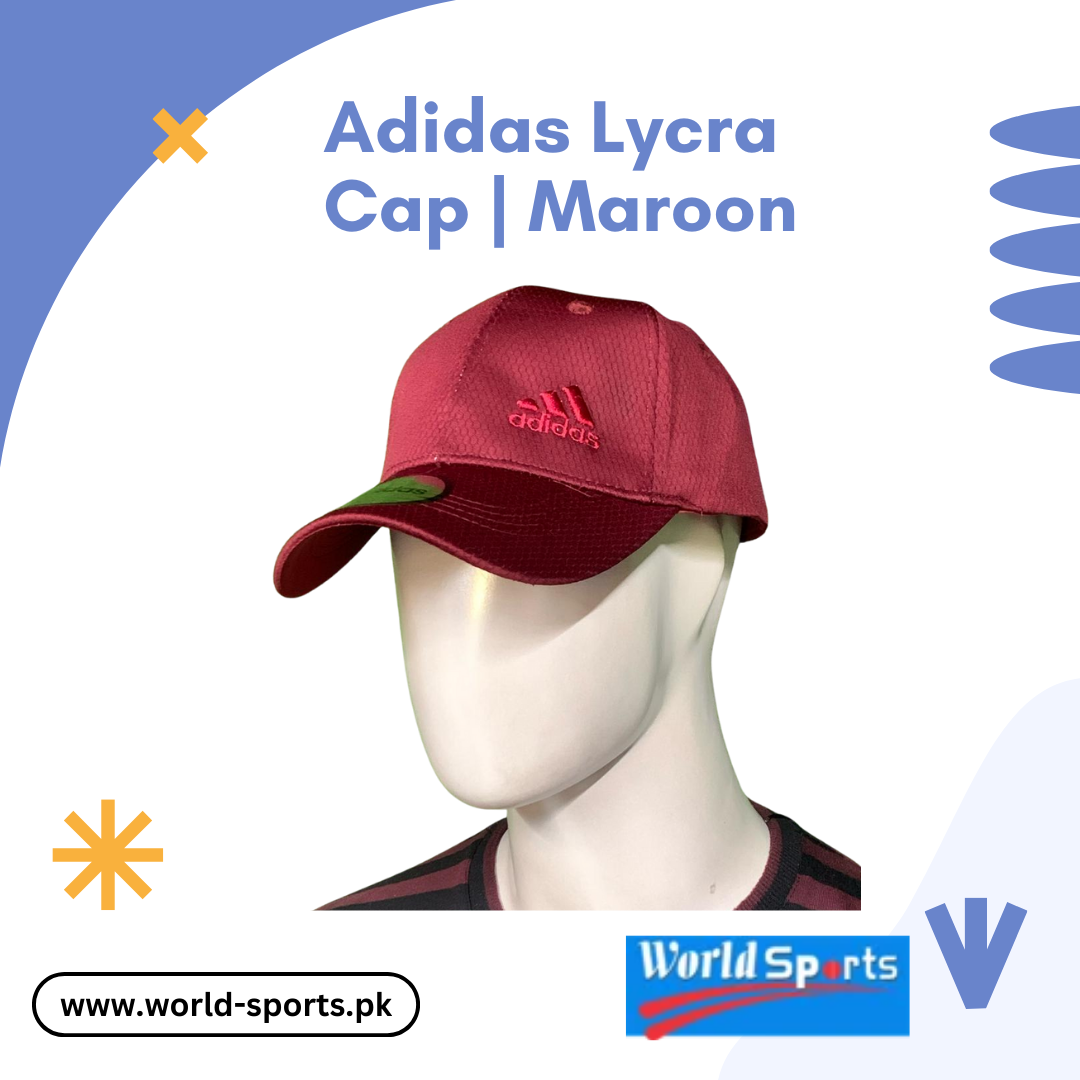 Adidas Lycra Cap | Maroon – Breathable & Stretchable Sports Cap for Men