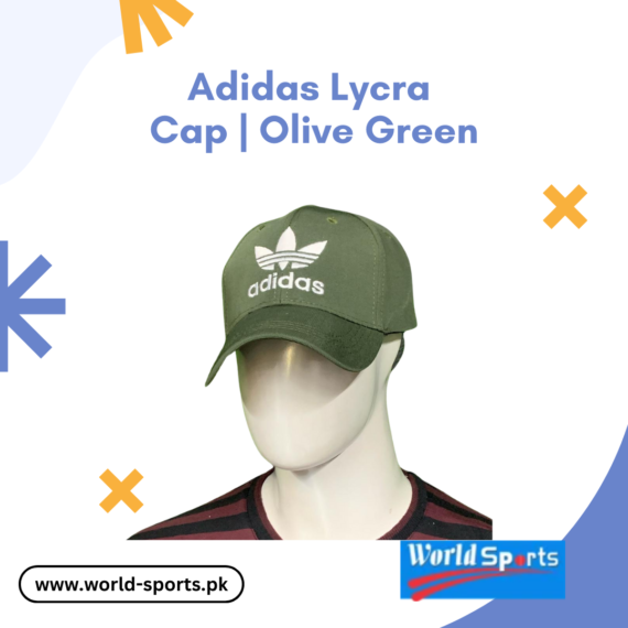 Adidas Lycra Cap | Olive Green – Breathable & Stretchable Sports Cap for Men