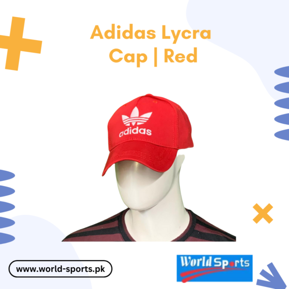 Adidas Lycra Cap | Red – Breathable & Stretchable Sports Cap for Men