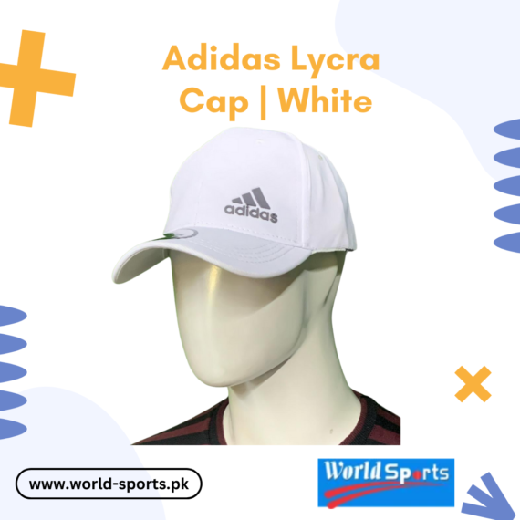 Adidas Lycra Cap | White – Lightweight, Breathable & Stretchable Sports Cap for Men