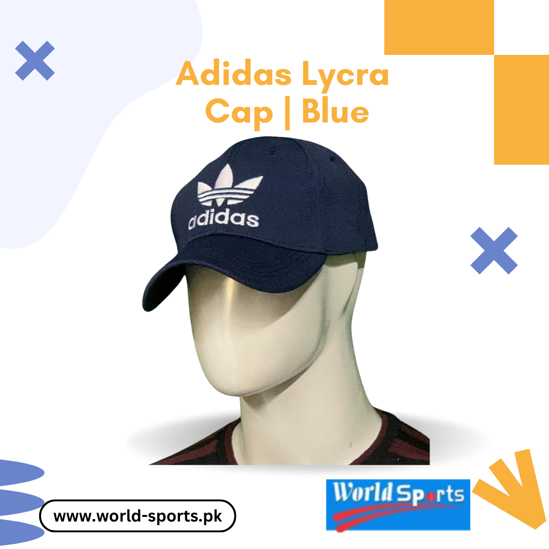 Adidas Lycra Cap | Blue – Lightweight & Breathable Sports Cap for Men