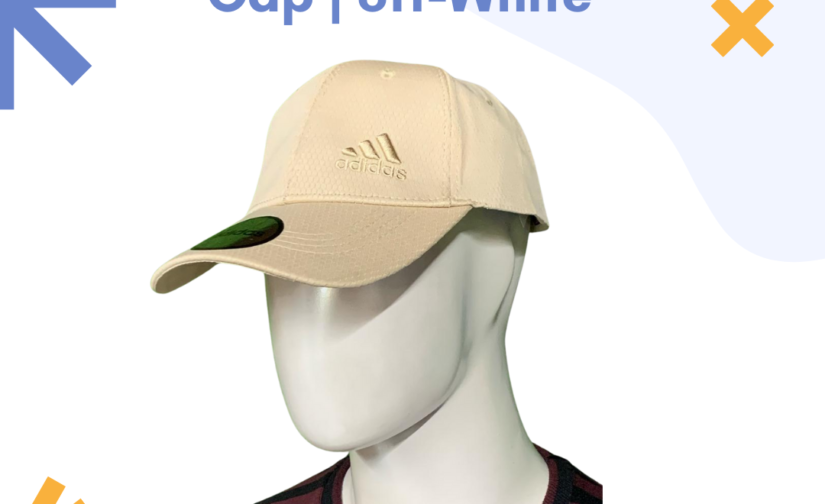 Adidas Lycra Cap | Off-White – Stretchable & Breathable Sports Cap for Men