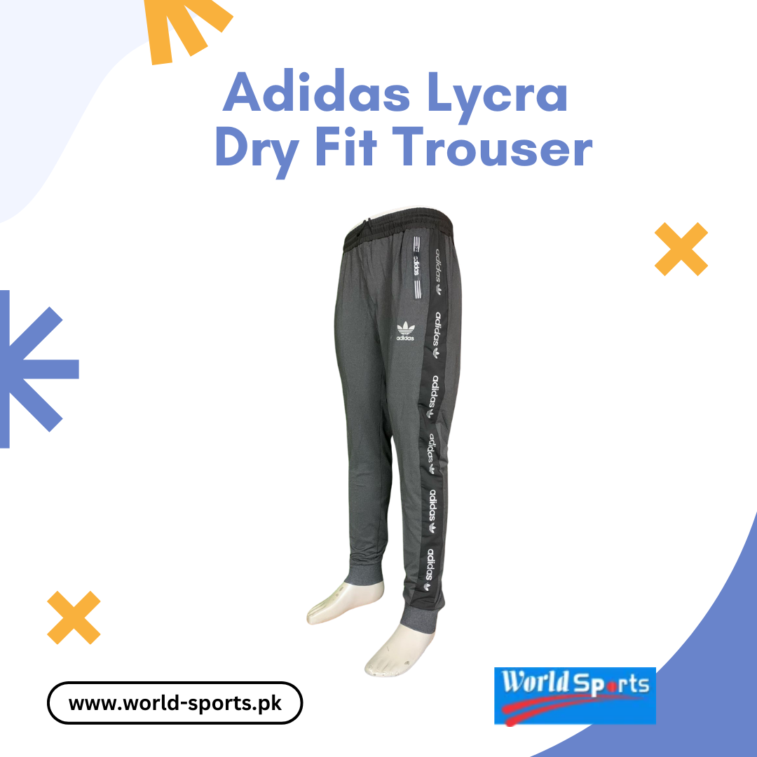 Adidas Men's Lycra Dry Fit Trousers – Moisture-Wicking, Quick-Dry, Stretchable Gym & Running Pants