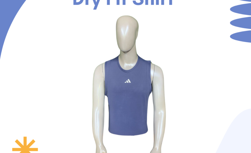 Adidas Lycra Dry Fit Shirt for Men – Quick-Dry, Moisture-Wicking Gym & Sports T-Shirt