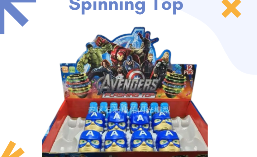 Avengers Flashing Spinning Top – LED Light-Up High-Speed Rotating Toy for Kids
