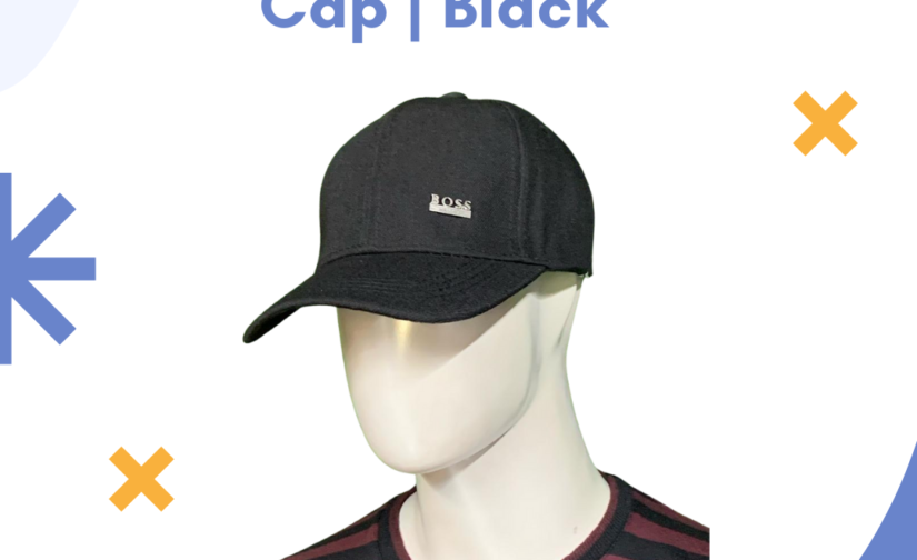 BOSS Cotton Cap for Men – Premium Adjustable Black Baseball Cap | Stylish & Breathable