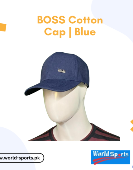 BOSS Cotton Cap for Men – Premium Adjustable Blue Baseball Cap | Breathable & Stylish