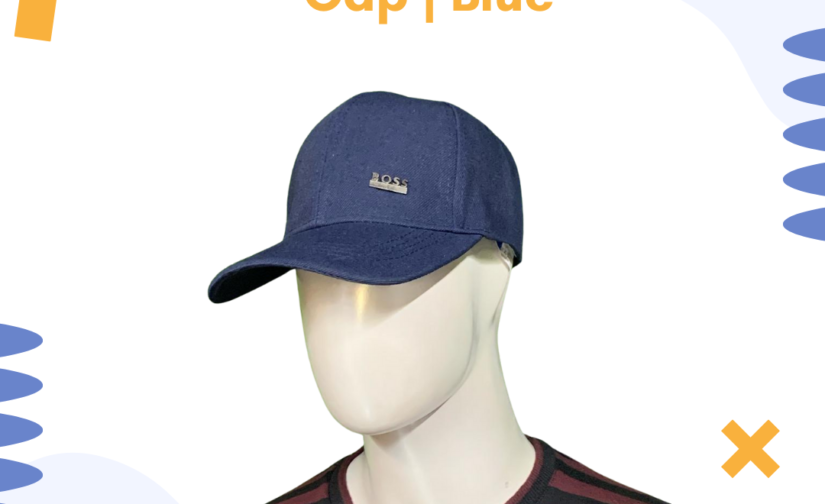 BOSS Cotton Cap for Men – Premium Adjustable Blue Baseball Cap | Breathable & Stylish