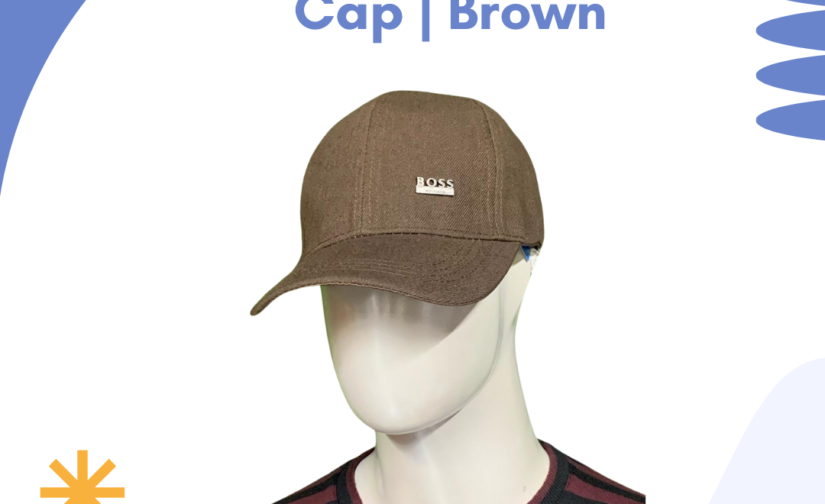 BOSS Cotton Cap for Men – Premium Adjustable Brown Baseball Cap | Lightweight & Breathable