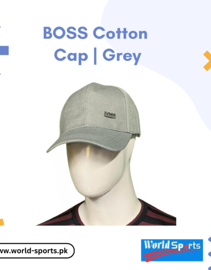 BOSS Cotton Cap for Men – Premium Adjustable Grey Baseball Cap | Lightweight & Breathable