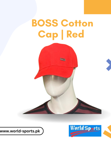 BOSS Cotton Cap for Men – Premium Adjustable Red Baseball Cap | Stylish & Breathable