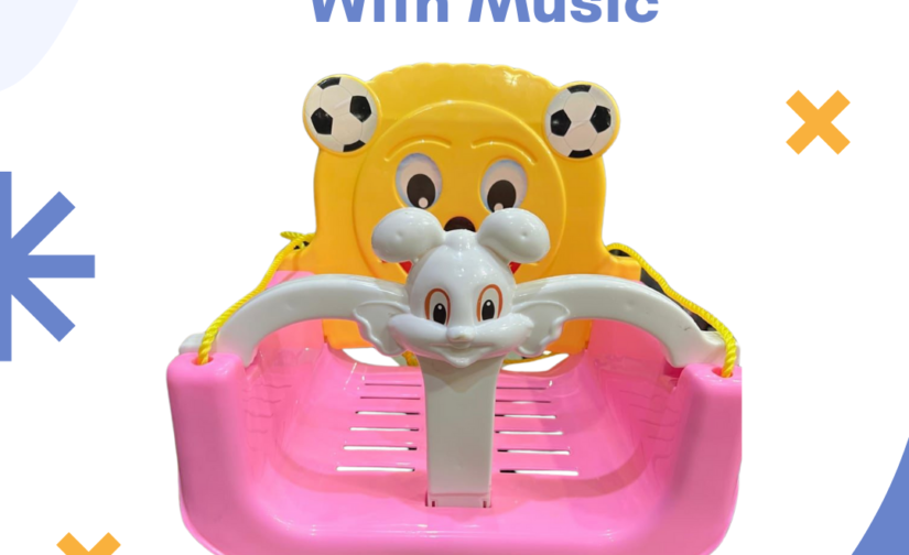 Baby Swing with Music – Electric Infant Swing with Adjustable Speeds, Soft Cushion Seat